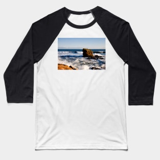 Rough Sea at Charlies Garden, Seaton Sluice Baseball T-Shirt